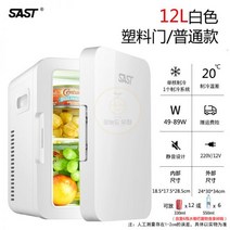 SAST 차량용 미니냉장고 미니숙소 셋방 소형 모유 1인용 냉장고 차집 겸용, 12L 화이트 플라스틱도어 일반형