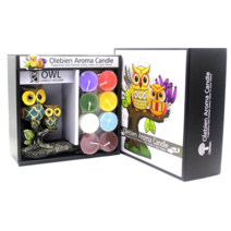 올리비엔 부엉이 향초 캔들 홀더 세트 옐로우, 단품