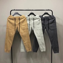 맨스토리 남자 퍼티그 밴딩 슬림핏 기모 엔진 조거팬츠
