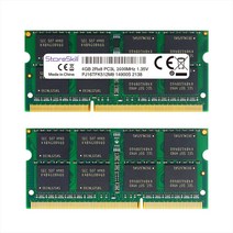 StoreSkill 메모리 램 노트북 메모리용 DDR3 DDR3L 204 핀 Sodimm 8GB 2GB 1333MHz 1600MHz, DDR3L 8GB 1333 135V
