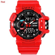 고급 중저가시계 SMAEL 남성 스포츠 군사 LED 석영 듀얼 디스플레이 방수 야외 427