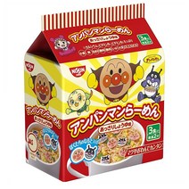 닛신 호빵맨 캐릭터 레드 컵누들 간장 맛 일본 봉지 라면 머그컵 조리 30g×3봉 3팩