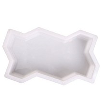 3 파형 정원 경로 플라스틱 콘크리트 포장 벽돌 금형 DIY 산책로 시멘트 벽돌 금형, 하나, 하얀