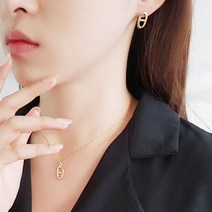 925 실버 명품 샹달 데일리 팬던트 얇은 목걸이 체인 심플 귀걸이 5309871EA