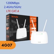 Tenda-4G 무선 라우터 LTE CAT6 2.4 &, 원래 EU 플러그, 2.4G 5Ghz CAT4