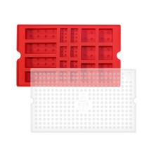 옥스포드 실리콘몰드 얼음틀 아이스트레이 멀티몰드, 옥스포드 실리콘몰드+커버(블럭-레드)