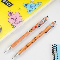 새학기준비물 방탄굿즈 BT21 우드샤프, 오렌지
