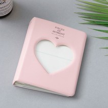 포켓포토 미니프린터 인화지 포토용지 포토 카드 홀더 3 인치 러브 하트 스타 컬렉션 사진 스티커 미니 인스탁스 앨범 카드용 바인더, [12] 분홍색