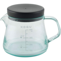 시모무라 KOGU 커피서버 바리스타 핸드드립 글라스 내열 계량컵 400ml