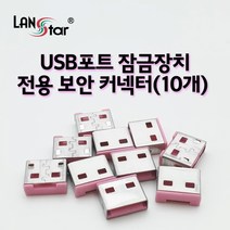 [LANStar] 랜스타 USB포트 잠금장치 전용 보안 커넥터 [핑크/10개] [LS-USBLOCK-P]