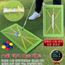 골프 스윙 트레이닝 매트 골프 연습 매트, 매트&등산 갈고리& 티꽂이꽂이