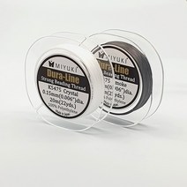 미유키 비즈실 듀라라인 강한실 0.15mm 크리스탈화이트/스모크 블랙 20m 22yds 비즈공예재료 DIY, 스모크블랙
