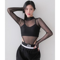 Unique 1018 하이넥 바디슈트~/방송댄스복 무대 공연 힙합 에어로빅 줌바 피트니스 트레이닝 홈트 / 유니크걸