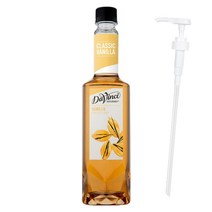 다빈치 바닐라 시럽 750ml + 범용 시럽펌프, 1세트