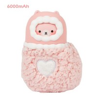 6000mAh 미니 소형 손 겨울 귀여운 히터 보조베터리 Usb 휴대용 취재 수동 충전식 야외 여행, [02] Pink 6000mAh