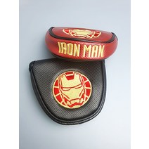 [뽀찌버디나비] 히어로 말렛 퍼터커버 아이언맨 레드 블랙컬러 고급퀄리티, 말렛커버 레드