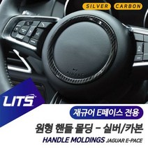 재규어 E페이스 핸들 원형 실버 카본 몰딩 악세사리