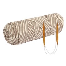 쁘띠목도리 DIY 올뉴 코튼롤 뜨개실 4p + 줄바늘 7mm + 도안, 43번 바닐라스톰, 1세트