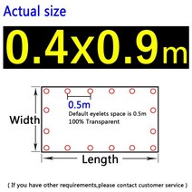 투명 pvc tarpaulin rainproof cloth boat car truck canopy tarp cover garden plants 방풍 방수 천, 0.4x0.9m