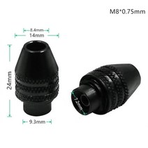 0.3-3.2MM 멀티 전기 드릴 척 드릴 콜렛 로타리 도구 연삭 척 DREMEL 드릴 범용 액세서리 척 목공, 미국|Long tail M8x0.75mm
