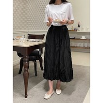 민스타일 봄신상 주름 밴딩 롱 스커트