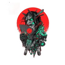 하석진창문로봇청소기 컴포먼트 유리창Rongchen 무역 자동차 스티커 개성 일본 로봇 사무라이 창 범퍼 트렁, 01 A_04 25cm