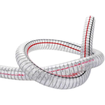 엑셀관 PVC 투명 와이어 스틸 호스 엑셀 파이프 연결, 내경32mm두께2.5mm(클램프2개) 1m가격