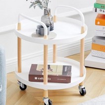 예쁜 침실 사이드 미니 협탁 원형 테이블 보조테이블, 원형3단