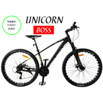 유니콘XC MTB 유럽스타일 고급형 자전거 광폭타이어 27.5인치 21단 시마노 디스크 브레이크 무소음자전거, 15.5인치 (155cm~180cm)