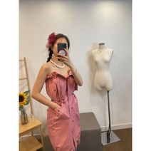 아방가르드 탑 밴딩 스커트 오프숄더원피스 (2컬러)