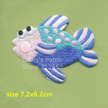 10 pcs 랍스터 해양 바다 동물 물고기 게 패치 수 놓은 만화 패치 언 모티브 아플리케 DIY 액세서리, 스타일 26 10개