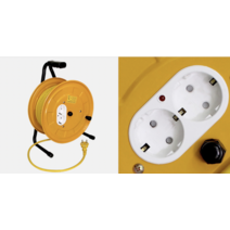 캠핑플러그콘센트 전선연결리드선 전기선작업선배선, 전선릴 접지 30호