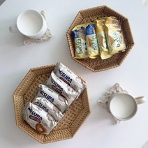 라탄 팔각 트레이, 소＋대 세트（500원할인）