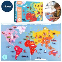 세계 지도 자석퍼즐 여행 학습 교구 자석 스티커