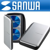 SANWA) 블루레이 지원 세미하드 CD DVD 케이스 56매 실버 FCD-WLBD56S
