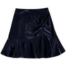 벨벳 플리츠 스커트 치마 봄 소그룹 쇼 에이라인