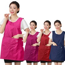 앞치마 부녀회 간병 요양보호사 큰주머니 시장 AE211, AE211 곤색L_꽃X