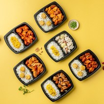 한끼통살 치밥도시락 1팩 / 소스닭가슴살 단백질 식단, 숯불매운치킨 1팩