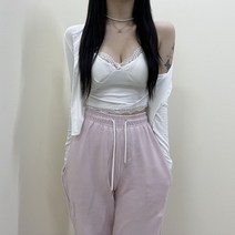 VANANA2 여성 레이스 캡내장 나시 가디건 세트 3color