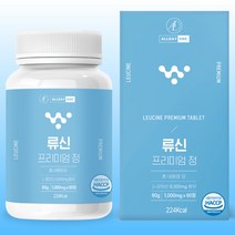 올데이원 류신 프리미엄정 6000mg 유청 누신 단백질 60정 2개월분, 1개