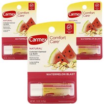 카멕스 컴포트 케어 내추럴 콜로이달 오트밀 립 밤 4.25g, 3개, Watermelon Blast