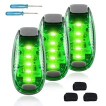 자전거 LED 3pcs 안전 경고등, 그린