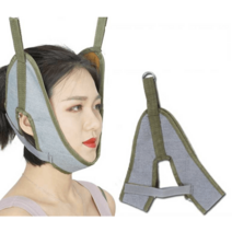 목 디스크 견인 치료기 거북목 견인기 교정기 일자목 견인장치 넥서포터 보호대 지지대 경추 자세 밴드 52, 짙은 회색