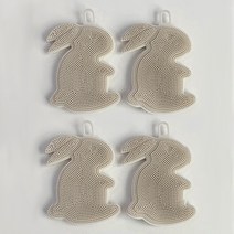 케이트가든 토끼 실리콘 수세미, 4개