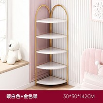 골드 신발 가방 디스플레이장 화장품 매니큐어 코너 선반 수납장 진열장 장식장 레고장, 5단 웜화이트+골드랙30x142