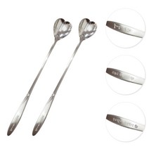[엠제이기획-커스텀] 하트 롱티스푼 2P세트(실버)+레이저각인/이니셜 티스푼인쇄, 2. 교보손글씨