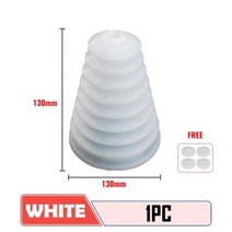 집진기 전기 드릴 먼지 커버 고무 충격 해머 집진기 방진 장치 4 개의 패드가있는 공구 액세서리, 05 White lengthen
