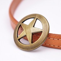 비즈공예 원석 로트 10PCS 31x31MM 웨스턴 텍사스 레인저 스타 골동품 황동 가죽 CONCHOS 압정, 한개옵션0