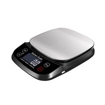 방수저울 손 가정용 산업용 공업용 310kg 방수 디지털 전자 저울 usb 충전 led 디스플레이 식품 저울 스테인레스 스틸 카운터 타이머 초보자 커피 저울, 주방 저울, 충전 10kg 1g