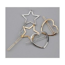 실버 머리핀 하트 헤어 악세사리 메탈 골드 실핀 이벤트핀 헤어핀